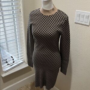 Abercrombie & FitchCheckered Black and Tan Dress